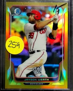 lot 259 image: RARE LIMITED (4150) - 2014 Bowman Chrome Gold Refractor JAYSON WERTH 50