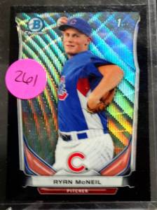 lot 261 image: 2014 Bowman Chrome Ryan McNeil Black Static Refractor