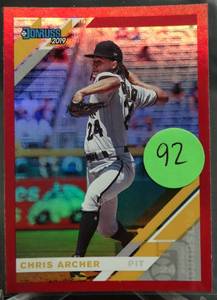 lot 92 image: Chris Archer 2019 Donruss Pink Holo SP Pittsburgh Pirates