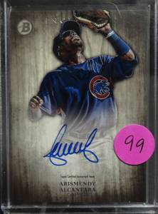 lot 99 image: AUTOGRAPHED PROSPECT - 2014 BOWMAN INCEPTION ARISMENDY ALCANTARA CHICAGO CUBS PROSPECT AUTO
