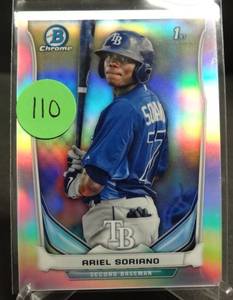 lot 110 image: LIMITED 098500 - 2014 Bowman Chrome ARIEL SORIANO #BCP97 Propsect Refractor #d 500