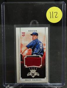 lot 112 image: VERY RARE LIMITED 0725 - 2015 Panini Diamond Kings Matt Barnes RC Mini Materials Relic #171 Red Sox 25