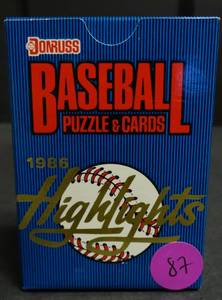 lot 87 image: 1986 Donruss Highlights Baseball Sealed Sets - Bo Jackson RC