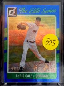 lot 305 image: LIMITED (44249) CHRIS SALE 2017 DONRUSS THE ELITE SERIES 249 WHITE SOX