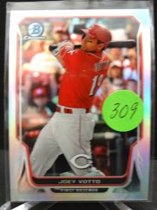 lot 309 image: LIMITED (463500) - MLB JOEY VOTTO CINCINNATI REDS 2014 BOWMAN CHROME REFRACTOR 500 MINT