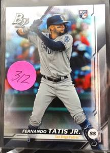 lot 312 image: ROOKIE - 2019 Bowman Platinum RC Fernando Tatis Jr San Diego Padres #23