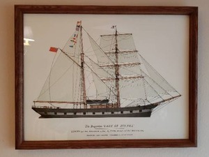 lot 8 image: John Gardner Prints The Barquentine WaterWitch and The Brigantine Lady of Avenel  Plus Framed and Matted Island Photos