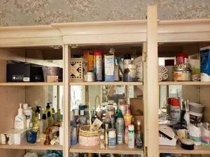 lot 102 image: Top 2 Shelves of Cabinet as shown