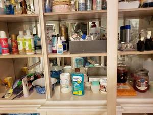 lot 103 image: Lower 2 Shelves of Cabinet as shown
