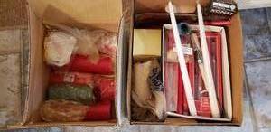 lot 74 image: Taper Candles, 3 Column Candles, Votive Candles and Taper Candle Snuffer