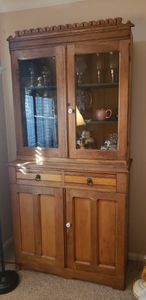 lot 136 image: Early 1900s, Possibly 1800s Antique Cabinet 42x18x84
