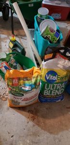 lot 201 image: Scotts Turf Builder Fall Weed and Feed, Vital Earth Potting Soil, Ortho Home Defense, Ortho Fire Ant Killer, and Scotts Lawn Fungus Control and More