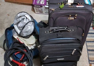 lot 248 image: Dockers Suitcase, London Fog Suitcase and Jumper Cables, Sunshield, Gloves and More