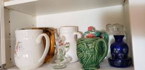 lot 40 image: Variety of Glass and Ceramic Pitchers