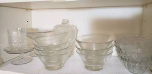 lot 41 image: Clear Bowl Sets, Dessert Dishes,