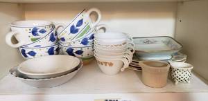 lot 42 image: O&EG Royal Austria China Bowl, J&G Meakin England Plates and More