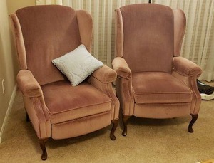 lot 92 image: Pair of Action Industries Recliner Armchairs ID# 2054665