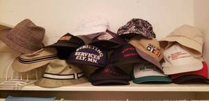 lot 94 image: Hats Including Fedora Size 7 38, Marthas Vineyard Baseball Cap and More