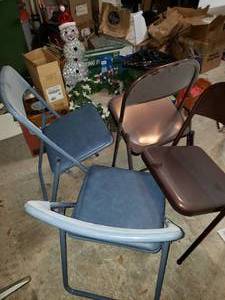 lot 243 image: 2 Pairs of Folding Chairs as shown