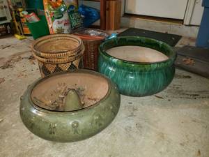 lot 199 image: Large Ceramic Planters and Basket Plant Holders