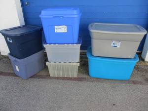 lot 17 image: LOT-7-Storage TotesTubs, Mixed Sizes All With Lids