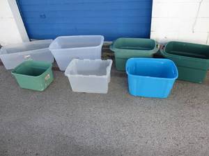 lot 20 image: LOT-7 Storage TotesTubs, Mixed Sizes...NO LIDS