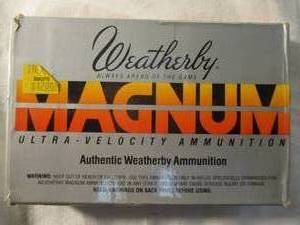 lot 43 image: Weatherby-300 Weatherby Magnum, Ultra-Velocity-Nosler Rifle Cartridges-Box Of 20, # UNA182017663