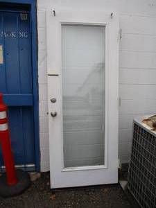 lot 115 image: 1-Exterior Door With Center Glass Core 32 x 80H