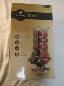 lot 64 image: Keurig RIVO 20 Pack Coffee Pods Rotating Carousel Organizer Holder IN BOX