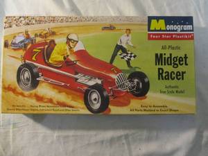 lot 97 image: Vintage- Monogram Midget Racer, Four Star Plastic Car Kit #0001