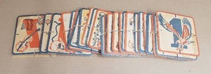 lot 29 image: Vintage 1960s Cardboard Alphabet Cards