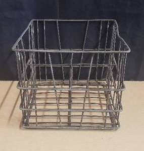 lot 38 image: 12x14x14 Industrial Metal Milk Crate