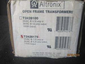 lot 83 image: ALTRONIX OPEN FRAME TRANSFORMER T28141