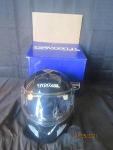 lot 216 image: TMS MOTORCYCLE HELMET NEW IN BOX MODEL DP99 SIZE MED