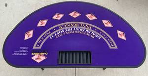 lot 14 image: Full Size BlackJack Table (Purple Felt)