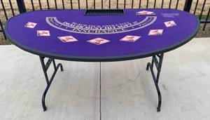 lot 10 image: Full Size BlackJack Table (Purple Felt)