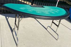 lot 110 image: Full Size Blackjack Table Green top