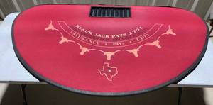 lot 120 image: Full Size Blackjack Table (No legs) Red top