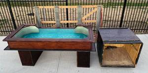 lot 129 image: Craps Table with Carrier and Box for Stand
