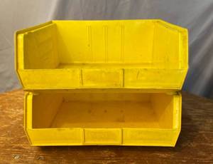 lot 188 image: 2 Akro-Mills Yellow Storage Bins 16 12 x 7 x 14 34