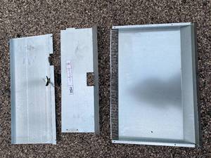 lot 312 image: Drip Pan for Vending Machine, and 2 miscellaneous metal covers