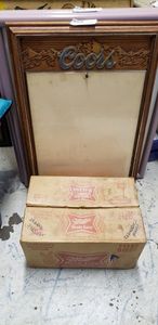 lot 88 image: Coors Display Board, Miller High Life Box