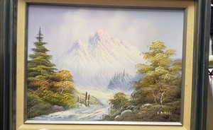 lot 93 image: Framed Oil Painting by E. Robell