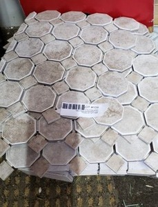 lot 109 image: 1 ft. sq. Tile Octagon Back Splash 3 Sqft and Two Boxes Vinyl Winton Tiles in Boxes