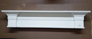 lot 104 image: Large White Wooden Mantle 84x13x16 approx