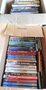 lot 246 image: DVD lot of 53 plus 10 CDs Santa Clause 2 Snow white, brave