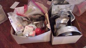 lot 12 image: Baking Pans and Molds with Cupcake Liners and Decorating Items