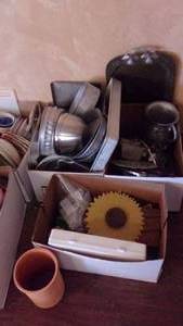 lot 20 image: Aluminum Pans Serving Trays and Serving Pitcher, see pictures