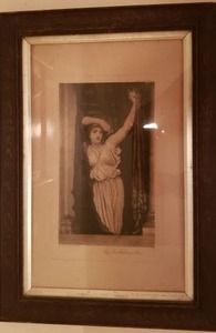 lot 111 image: The Last Watch of Hero Painted by Lord Leighton P.R.A. Double Framed Print, Top says Felix Rosenstiel London E.C.