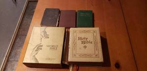 lot 107 image: Old Bibles and Hymn Books
